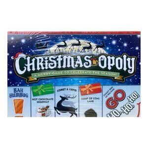 CHRISTMAS-OPOLY Board Game Christmas Themed Monopoly New Sealed Box USA Made